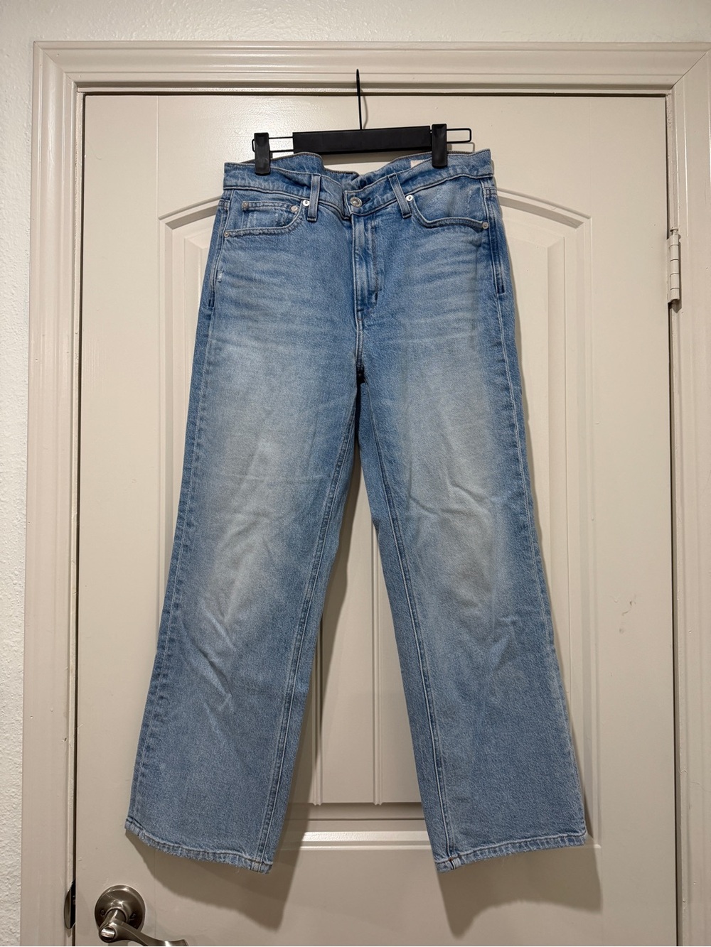 AYR Easy Essy Straight Leg Jeans in Light Blue Wash